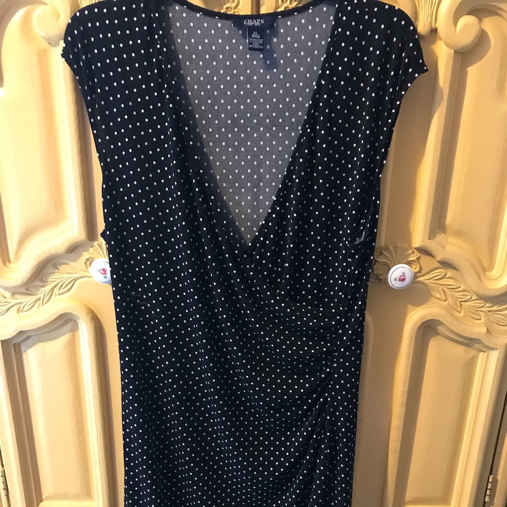 Chaps Dress XL Like new Black/White